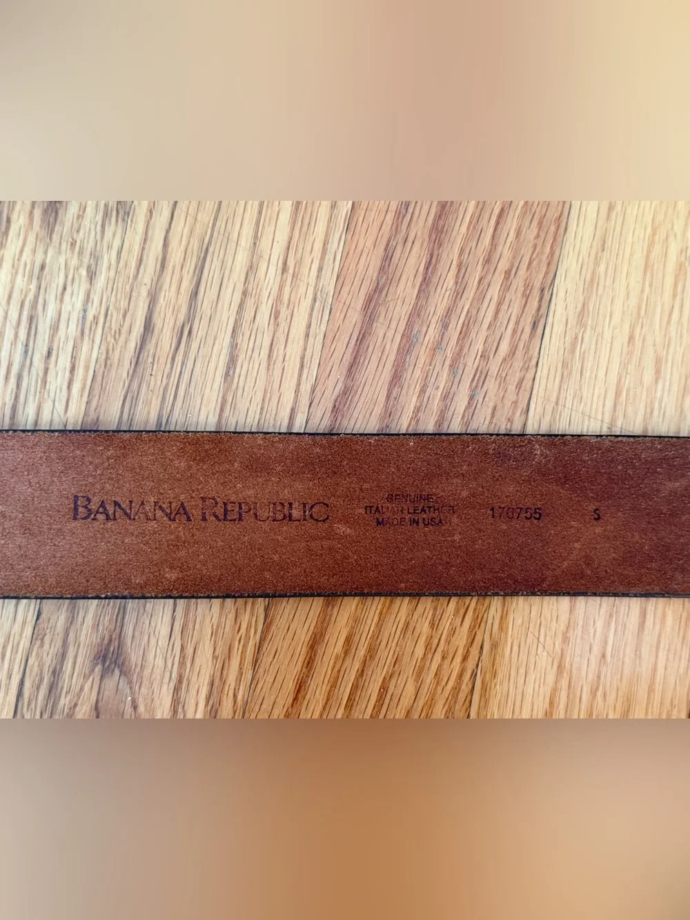 Banana Republic Genuine Leather Embossed Brown Belt Size S 36”